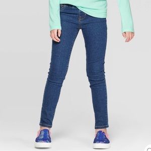 Girls' Pull-On Skinny Mid-Rise Jeans - Cat & Jack™m Medium Wash 10 Plus